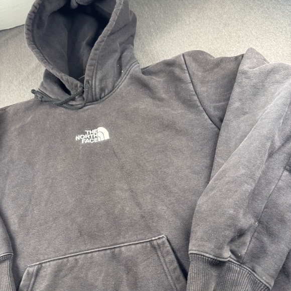 The North Face Other - The North Face Mens Faded Black Pullover Hoodie Logo Fleece Sweatshirt Medium‎